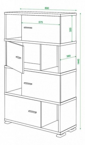 Тумба комбинированная Домино СБ-30/4 в Нижнем Тагиле - nizhniy-tagil.mebel24.online | фото 3