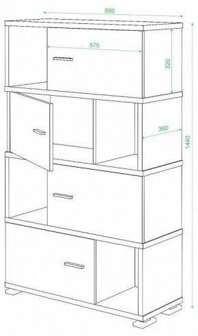 Тумба комбинированная Домино СБ-30/4 в Нижнем Тагиле - nizhniy-tagil.mebel24.online | фото 3