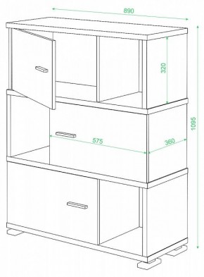 Тумба комбинированная СБ-30/3 в Нижнем Тагиле - nizhniy-tagil.mebel24.online | фото 2