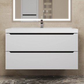 Тумба под раковину Uperwood Tanos 100 см, подвесная, белая/графит в Нижнем Тагиле - nizhniy-tagil.mebel24.online | фото 8