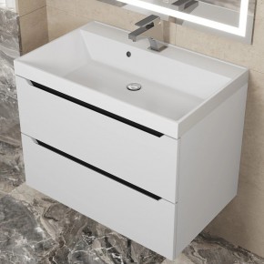 Тумба под раковину Uperwood Tanos 70 см, подвесная, белая/графит в Нижнем Тагиле - nizhniy-tagil.mebel24.online | фото 9