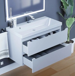 Тумба под раковину Uperwood Tanos 90 см, подвесная, белая матовая в Нижнем Тагиле - nizhniy-tagil.mebel24.online | фото 4