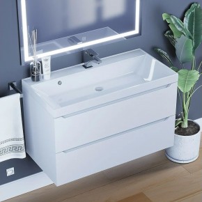 Тумба под раковину Uperwood Tanos 90 см, подвесная, белая матовая в Нижнем Тагиле - nizhniy-tagil.mebel24.online | фото 5