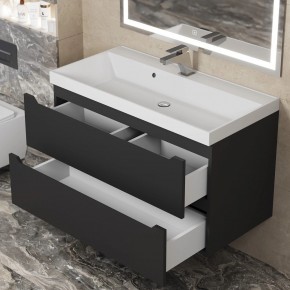 Тумба под раковину Uperwood Tanos 90 см, подвесная, черная матовая в Нижнем Тагиле - nizhniy-tagil.mebel24.online | фото 10