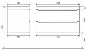 Тумба под раковину Uperwood Tanos 90 см, подвесная, черная матовая в Нижнем Тагиле - nizhniy-tagil.mebel24.online | фото 6