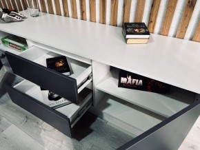 Тумба ТВ большая Парус (Белый/Графит) в Нижнем Тагиле - nizhniy-tagil.mebel24.online | фото 3