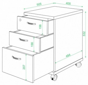 Тумбочка Домино ТС-2 в Нижнем Тагиле - nizhniy-tagil.mebel24.online | фото 2