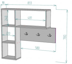 Вешалка настенная для одежды V28 в Нижнем Тагиле - nizhniy-tagil.mebel24.online | фото 2