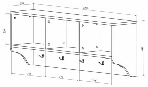 Вешалка-полка ДримСтар ДС-30 в Нижнем Тагиле - nizhniy-tagil.mebel24.online | фото 2