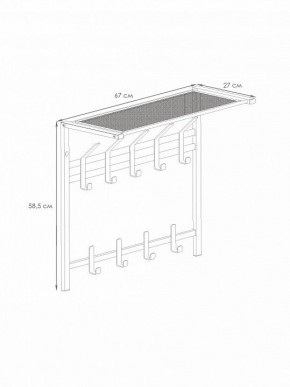 Вешалка-полка Торонто 22 в Нижнем Тагиле - nizhniy-tagil.mebel24.online | фото 3