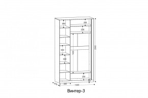 ВИНТЕР 3 Шкаф 3-х створчатый в Нижнем Тагиле - nizhniy-tagil.mebel24.online | фото 2