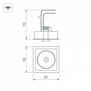 Встраиваемый светильник Arlight CL-SIMPLE-S80x80-9W Day4000 (BK, 45 deg) 026875 в Нижнем Тагиле - nizhniy-tagil.mebel24.online | фото 9